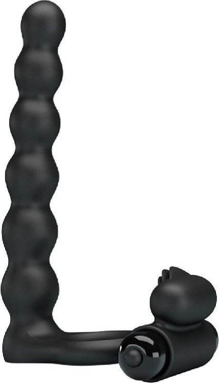 Черная насадка для двойной стимуляции Hercules Penis Sheath III - 15,3 см.
