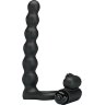 Черная насадка для двойной стимуляции Hercules Penis Sheath III - 15,3 см.