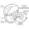 Телесный реалистичный фаллоимитатор на черных трусиках Real Big Strap-On - 34,5 см.