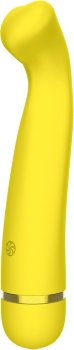 Желтый перезаряжаемый вибратор Raffi - 17,1 см.