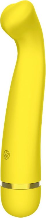 Желтый перезаряжаемый вибратор Raffi - 17,1 см.