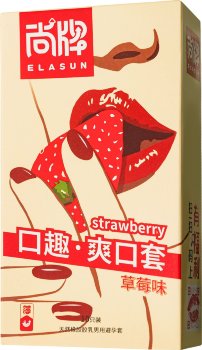 Презервативы Elasun Strawberry с аромато клубники - 10 шт.
