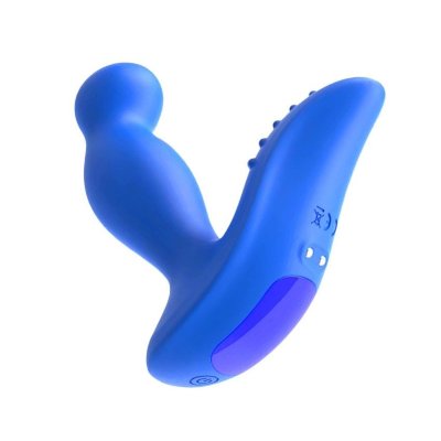 Синий вибромассажер простаты 3,5’’ Remote Control P-spot Massager - 12,5 см. Длина: 12.5 см. Диаметр: 3.5 см. Синий вибромассажер простаты 3,5’’ Remote Control P-spot Massager. 15 режимов вибрации. Два виброэлемента - в стволе и в основании. Пульт дистанционного управления. Рабочая длина - 10,5 см. Страна: Китай. Материал: силикон. Батарейки: встроенный аккумулятор.