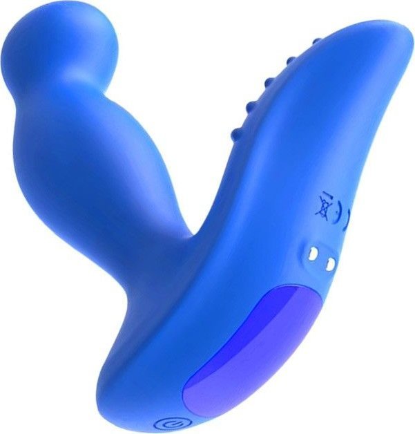Синий вибромассажер простаты 3,5’’ Remote Control P-spot Massager - 12,5 см.