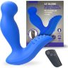 Синий вибромассажер простаты 3,5’’ Remote Control P-spot Massager - 12,5 см.
