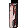 Вибратор Fire Bunny с клиторальным отростком и нагревом - 22 см.
