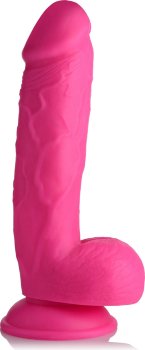 Розовый фаллоимитатор на присоске 8.25 Dildo with Balls - 22,8 см.