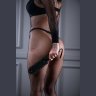 Кожаная шлепалка Sex Game с заклепками - 33 см.