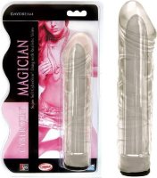 Прозрачный мультискоростной вибратор-реалистик Magician - 17 см.
