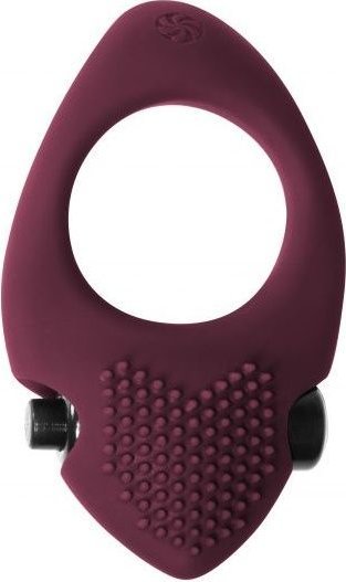 Бордовое эрекционное виброкольцо Pure Passion Sunset