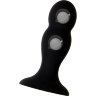 Черная анальная втулка Hidro M - 10,5 см.
