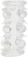Прозрачная насадка на пенис с шипами и бугорками JELLY JOY LUST CLUSTER CLEAR