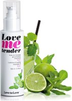 Съедобное согревающее массажное масло Love Me Tender Mojito с ароматом мохито - 100 мл.