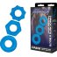 Комплект из трех голубых колец для эрекции 3-Pack Nuts Bolts Stretch Cock Ring Set - Комплект из трех голубых колец для эрекции 3-Pack Nuts Bolts Stretch Cock Ring Set