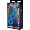 Комплект из трех голубых колец для эрекции 3-Pack Nuts Bolts Stretch Cock Ring Set