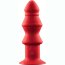 Красный ребристый анальный вибромассажер - 12,7 см.  Цена 6 016 руб. - Красный ребристый анальный вибромассажер - 12,7 см.