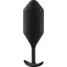 Чёрная пробка для ношения B-vibe Snug Plug 5 - 14 см.