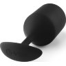 Чёрная пробка для ношения B-vibe Snug Plug 5 - 14 см.