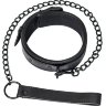 Черный ошейник с поводком Kinky