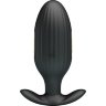 Черная анальная вибропробка с электростимуляцией Jefferson - 9,2 см.