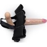 Реалистичный страпон Woman Midi с вагинальной пробкой - 19 см.
