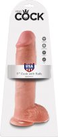 Реалистичный фаллоимитатор на присоске 11 Cock with Balls - 28 см.