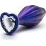 Фиолетовая анальная пробка с кристаллом-сердцем Matrix Wavy Bling Plug - 11,4 см. - Фиолетовая анальная пробка с кристаллом-сердцем Matrix Wavy Bling Plug - 11,4 см.
