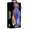 Фиолетовая анальная пробка с кристаллом-сердцем Matrix Wavy Bling Plug - 11,4 см.