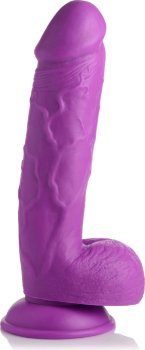 Фиолетовый фаллоимитатор на присоске 8.25 Dildo with Balls - 22,8 см.