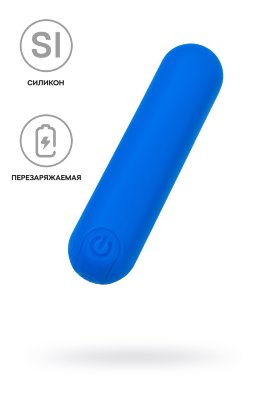 Синяя силиконовая перезаряжаемая вибропуля Nep - 8 см.  Цена 1 698 руб. Длина: 8 см. Диаметр: 2 см. Вибропуля A-Toys Nep - компактная и простая в использовании игрушка. 10 режимов вибрации помогут открыть новые ощущения. Вибропуля отлично подходит для использования в паре и для игр в соло. Страна: Китай. Материал: силикон. Батарейки: встроенный аккумулятор.