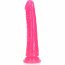 Розовый люминесцентный фаллоимитатор на присоске - 17,5 см.  Цена 2 216 руб. - Розовый люминесцентный фаллоимитатор на присоске - 17,5 см.