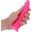 Розовый люминесцентный фаллоимитатор на присоске - 17,5 см.  Цена 2 216 руб. - Розовый люминесцентный фаллоимитатор на присоске - 17,5 см.
