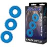 Комплект из трех голубых колец для эрекции 3-Pack Ultra-Stim Stretch Cock Rings