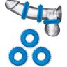 Комплект из трех голубых колец для эрекции 3-Pack Ultra-Stim Stretch Cock Rings