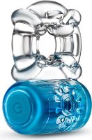 Синее эрекционное виброкольцо One Night Stand Vibrating C-Ring