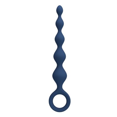 Синяя анальная ёлочка с кольцом 5 Beads Anal Bead - 20,4 см.  Цена 1 623 руб. Длина: 20.4 см. Диаметр: 2.8 см. 5 Beads Anal Bead — это анальные бусы в форме елочки с пятью шариками увеличивающегося диаметра, которые обеспечивают плавное и комфортное растяжение. Изготовленные из мягкого, высококачественного силикона, бусы подарят интенсивные ощущения и постепенное усиление стимуляции. Ограничительное кольцо на конце гарантирует безопасное использование и лёгкое извлечение. Страна: Китай. Материал: силикон.