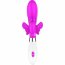 Ярко-розовый вибратор Alexios с клиторальной бабочкой - 21 см.  Цена 5 191 руб. - Ярко-розовый вибратор Alexios с клиторальной бабочкой - 21 см.