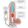Вибрострапон Woman Midi с вагинальной пробкой - 22 см.
