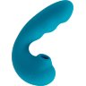 Голубой вибратор Tara с вакуумной стимуляцией и функцией постукивания