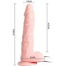 Вибратор-ротатор с функцией нагрева Fiery Dong - 20,4 см.