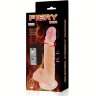Вибратор-ротатор с функцией нагрева Fiery Dong - 20,4 см.