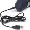 Тёмно-синий вибратор Oh My USB Rechargeable Rabbit Vibrator - 25,4 см.