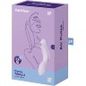 Сиреневый вибромассажер с вакуумной стимуляцией Curvy Trinity 2