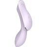 Сиреневый вибромассажер с вакуумной стимуляцией Curvy Trinity 2