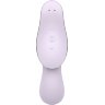 Сиреневый вибромассажер с вакуумной стимуляцией Curvy Trinity 2