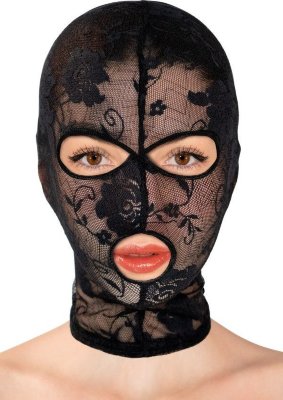 Черная кружевная маска на голову с отверстиями для глаз и рта Fetish Tentation предлагает фетиш-маску из мелкой сетки. Попробуйте будоражащую практику обезличивания и скрытности с маской-шлемом из сетки. Подходит для фетиш и БДСМ сессий и для пикантных вечеринок для дополнения образа. Страна: Франция. Материал: полиэстер.