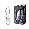 Металлический плаг с кольцом Stainless Steel Metal Tapered Butt Plug With Loop Hardware - 10 см.