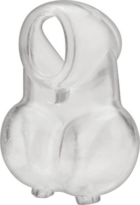 Прозрачная насадка-утяжка для мошонки Ball Sheath With Compression Cock Support Длина: 11 см. Насадка-утяжка на мошонку и основание пениса, из прозрачного, гладкого, эластичного материала. Повысьте интенсивность интимных активностей и чувствительность вашего пениса. Продлите свое интимное удовольствие, удивите партнера, ведь с этой утяжкой это просто. Прочная и безопасная для тела утяжка изготовлена из гигиеничного материала, который легко чистится и прослужит долго. Толстое прочное кольцо делает пенис наполненным, препятствует оттоку крови и повышает чувствительность для дополнительного удовольствия. Утягивание мошонки откроет для пользователя новые грани удовольствия. Внутренний диаметр - 3,2 см. Страна: Китай. Материал: термопластичная резина (TPR).