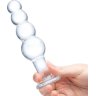 Прозрачная анальная пирамида 7,25 Beaded Butt Plug - 17 см.