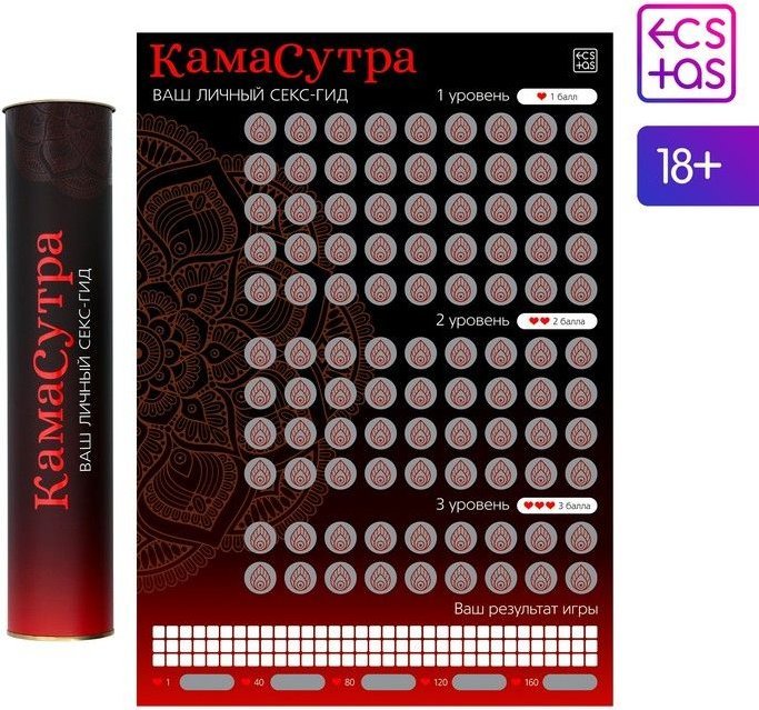 Скретч-плакат Секс-гид. Камасутра формата А3